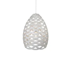 David Trubridge Tui medium Pendelleuchte Ø 54 cm weiß 2 Seiten