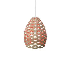 David Trubridge Tui small Pendelleuchte Ø 40 cm rot