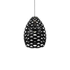 David Trubridge Tui small Pendelleuchte Ø 40 cm schwarz 2 Seiten