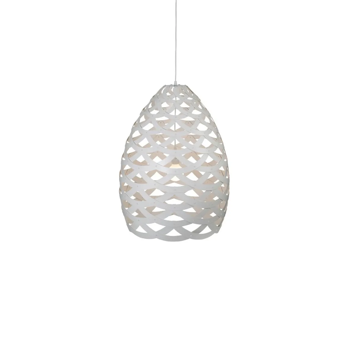 David Trubridge Tui small Pendelleuchte Ø 40 cm weiß 2 Seiten