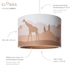Elobra 139608 Hängeleuchte Scandi Savanne sand orange E27