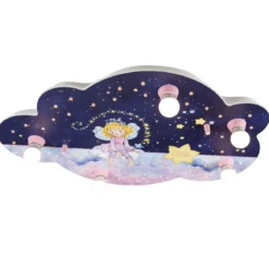 Elobra 138458 LED Deckenleuchte Bildwolke Lillifee Gute Nacht Sternenzauber rosa blau