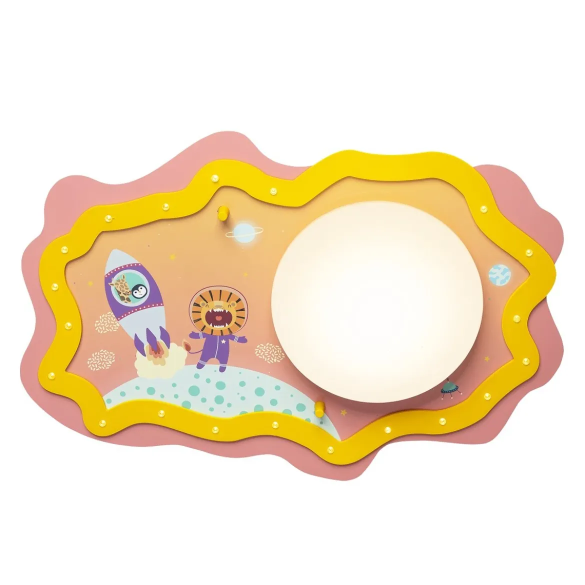Elobra 140123 LED Deckenleuchte Little Astronauts Escape orange rosa 3000K