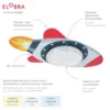 Elobra 137130 LED Deckenleuchte Rakete Starlight grau rot 3000-5000K