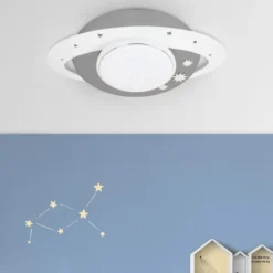 Elobra 137147 LED Deckenleuchte Saturn Starlight silber weiß 3000-5000K