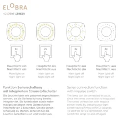 Elobra 139639 LED Deckenleuchte Scandi Savanne sand orange 3000K