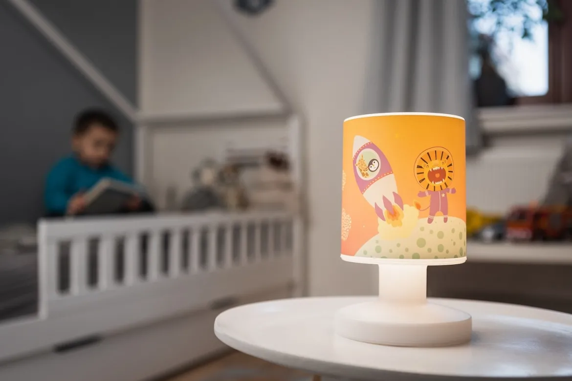 Elobra 140987 LED Tischleuchte Akkuleuchte Little Astronauts Escape orange lila