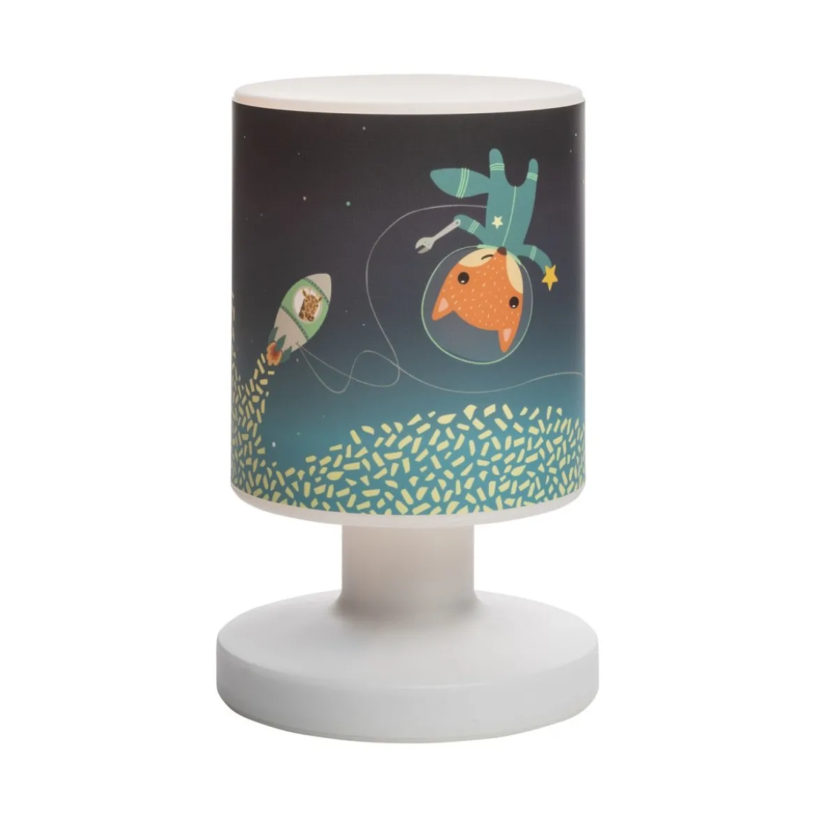 Elobra 140970 LED Tischleuchte Akkuleuchte Little Astronauts Space Mission blau