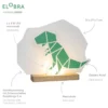 Elobra 139929 LED Tischleuchte Stecksystem Dinopoly  grün warmweiß