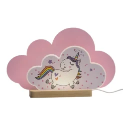 Elobra 141182 LED Tischleuchte Stecksystem Einhorn Babsy rosa warmweiß