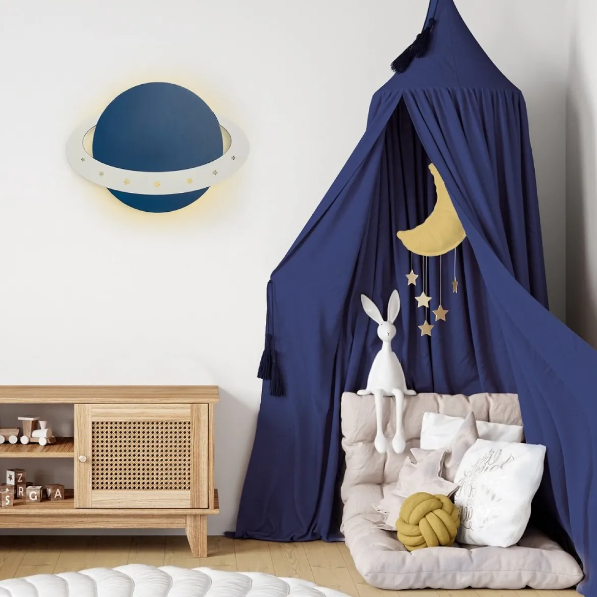 Elobra 141175 LED Wandleuchte Saturn dunkelblau warmweiß