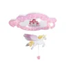 Elobra No. 127919 Deckenleuchte Bildwolke Schloss mit Einhorn 5-flammig, Rosa, Weiß