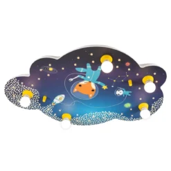 Elobra No. 138380 Deckenleuchte Bildwolke Little Astronauts Space Mission 5-flammig Blau