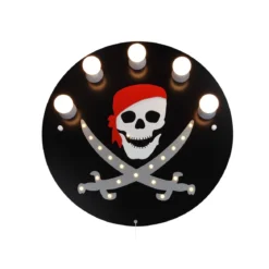 Elobra No. 124543 Deckenleuchte Pirat 5-flammig, Schwarz, Rot
