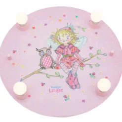 Elobra No. 131046 Deckenleuchte Prinzessin Lillifee mit Eule 4-flammig, Rosa