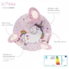 Elobra No. 138090 Deckenleuchte Rondell Einhorn Babsy 3-flamming rosa
