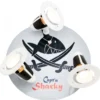 Elobra No. 130667 Deckenleuchte Rondell Capt'n Sharky mit Säbeln 3-flammig, Schwarz