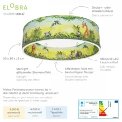 Elobra No. 138137 Deckenleuchte Wildnis Starlight grün