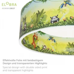 Elobra No. 138137 Deckenleuchte Wildnis Starlight grün