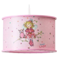 Elobra No. 131558 Hängeleuchte Prinzessin Lillifee mit Eule, Rosa