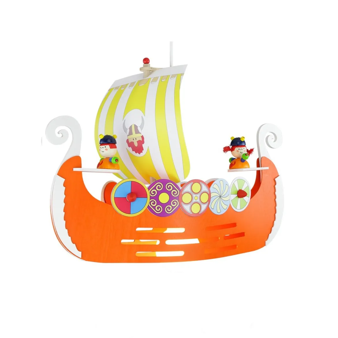 Elobra No. 125724 Pendelleuchte Wikingerschiff Wiki 1-flammig, Orange