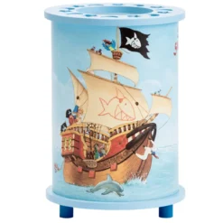 Elobra No. 130889 Tischleuchte Capt'n Sharky auf hoher See 1-flammig, Hellblau