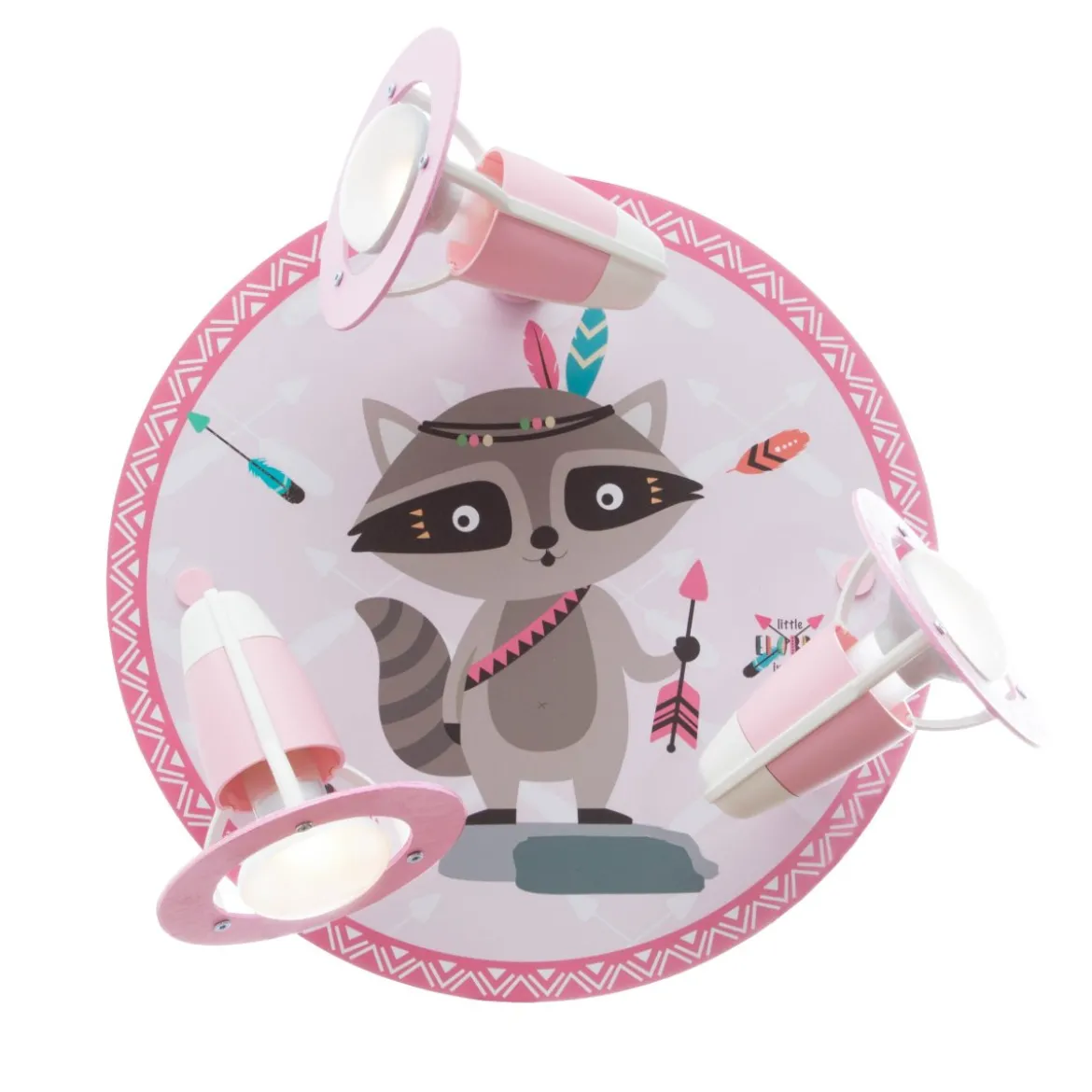 Elobra No. 135860 Wand- und Deckenleuchte Little Indians Waschbär Oskar Rosa