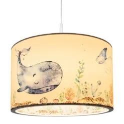 Elobra 140666 Pendelleuchte Meerestiere mehrfarbig E27 40cm