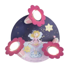 Elobra 138298 Prinzessin Lillifee Spot Rondell Gute Nacht Sternenzauber rosa