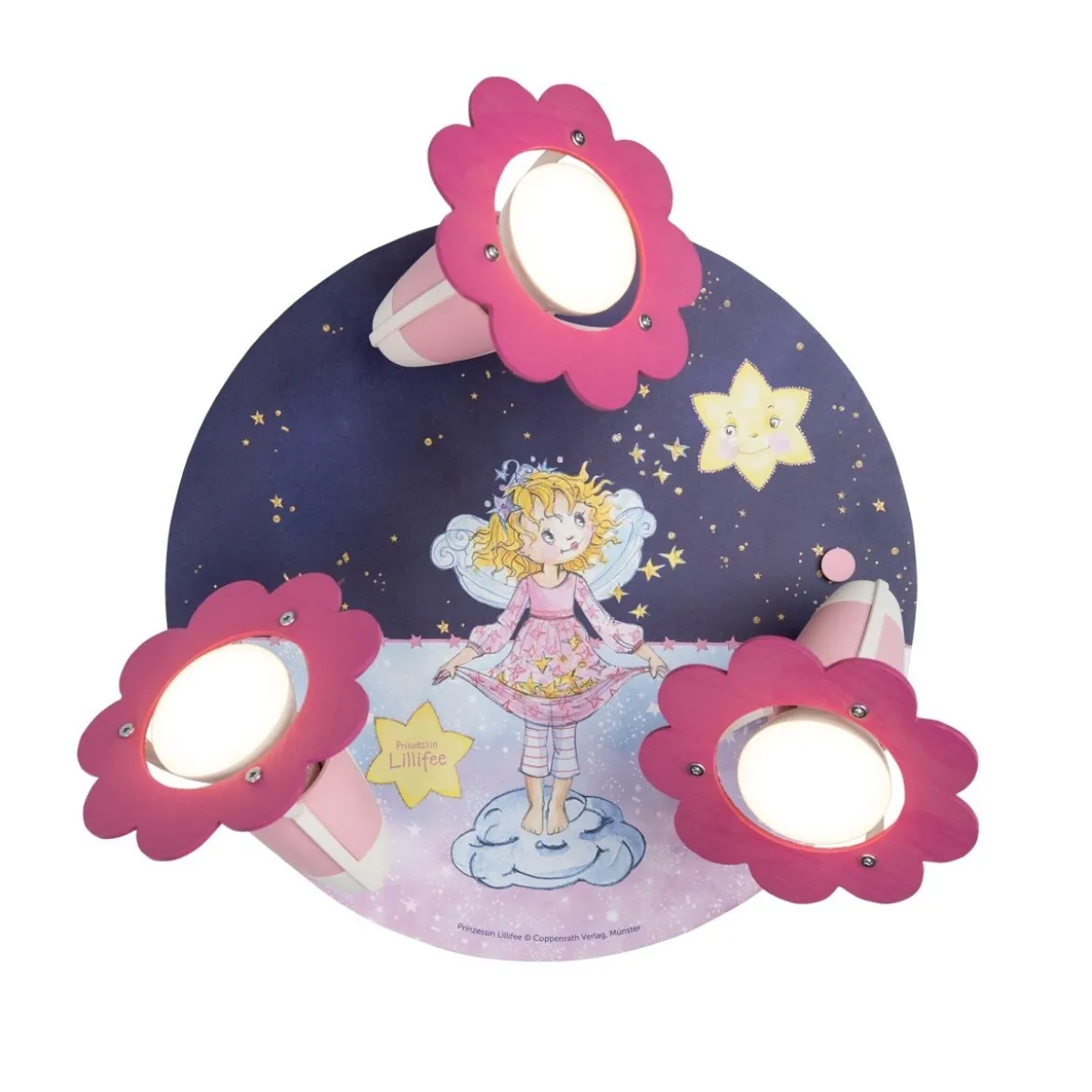 Elobra 138298 Prinzessin Lillifee Spot Rondell Gute Nacht Sternenzauber rosa