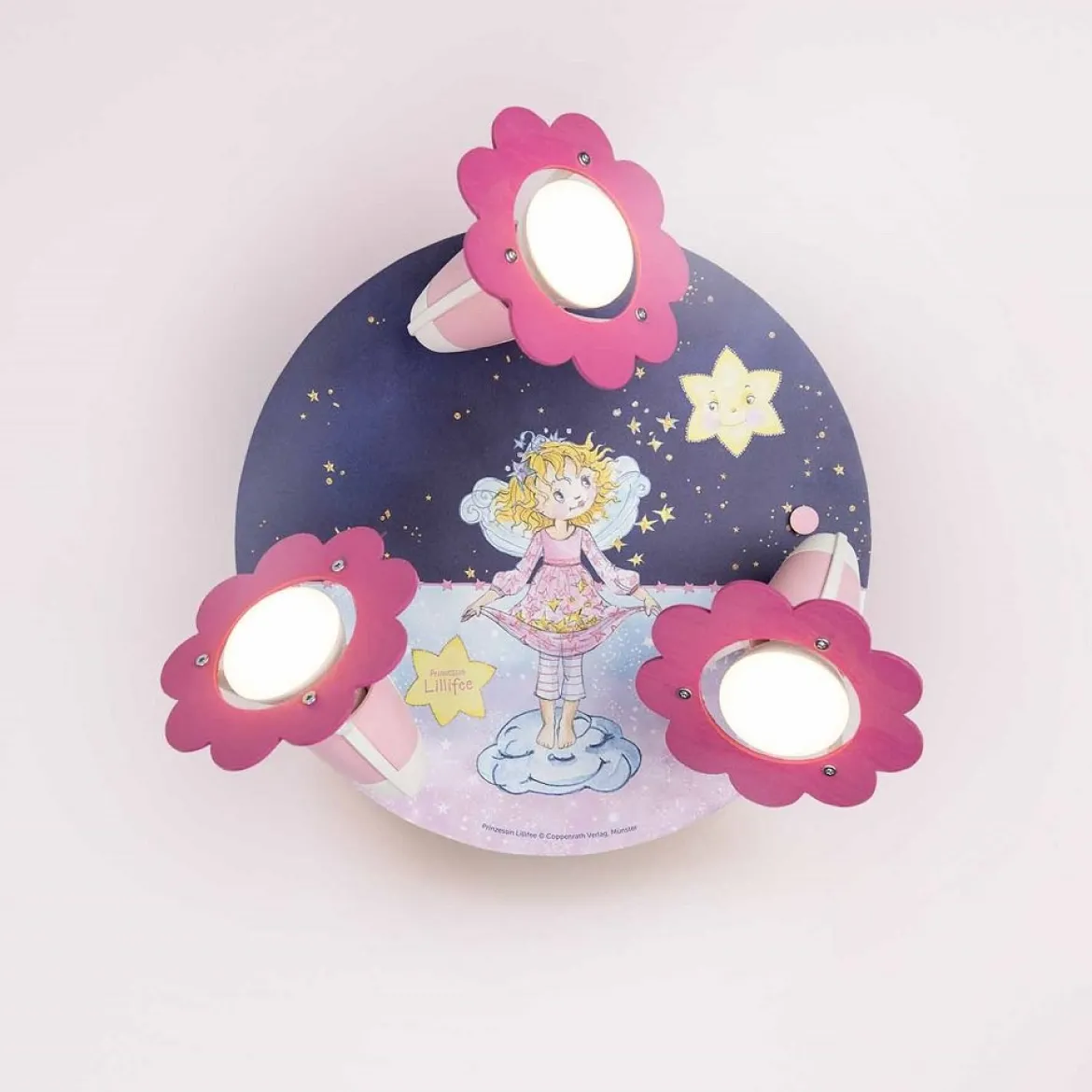 Elobra 138298 Prinzessin Lillifee Spot Rondell Gute Nacht Sternenzauber rosa