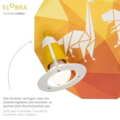 Elobra 139738 Spot Rondell Dinopoly 3-flammig orange E14