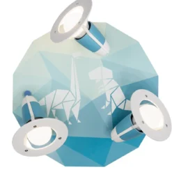 Elobra 139844 Spot Rondell Dinopoly 3-flammig blau E14