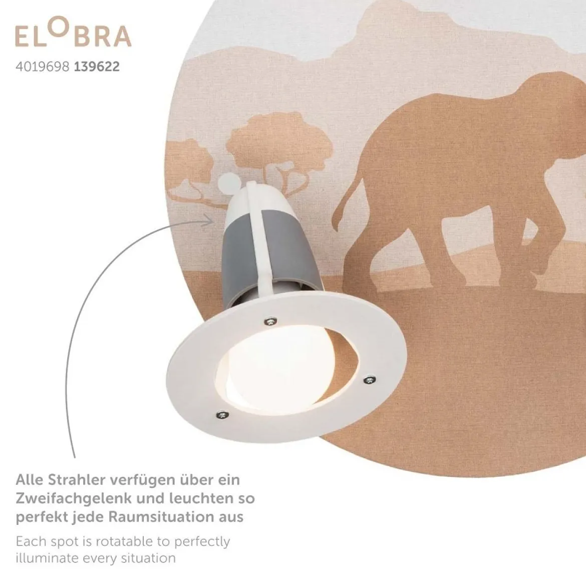 Elobra 139622 Spot Rondell Scandi Savanne 3-flammig sand orange E14