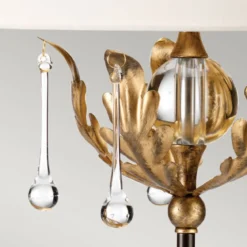 Elstead Amarilli Tischleuchte bronze Lampenschirm elfenbeinfarben 72cm