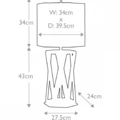 Elstead Apollo Tischleuchte messing Lampenschirm weiss 87cm