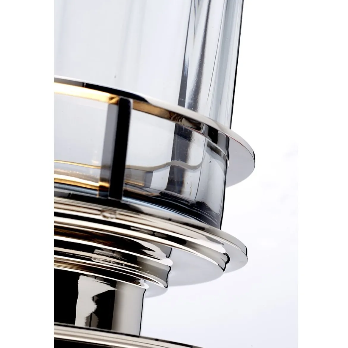 Elstead Arno Tischlampe Rauchglas poliertes Nickel
