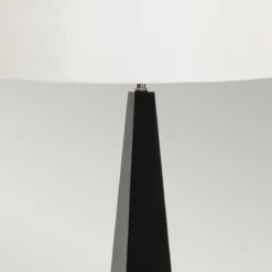 Elstead Ascent  Tischleuchte schwarz Lampenschirm weiss E27