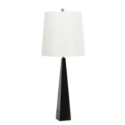 Elstead Ascent  Tischleuchte schwarz Lampenschirm weiss E27