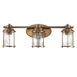 Elstead Ashland Bay 3-flammige Wandleuchte messing klar
