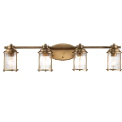 Elstead Ashland Bay 4-flammige Wandleuchte messing klar