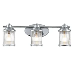 Elstead Ashland Bay 3-flammige Wandleuchte chrom klar