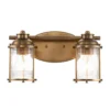 Elstead Ashland Bay 2-flammige Wandleuchte messing klar