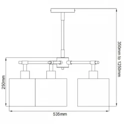 Elstead Balance Pendelleuchte 5-flammig schwarz Lampenschirm weiss E27