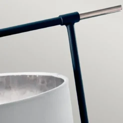 Elstead Balance Tischleuchte schwarz Lampenschirm weiss E27