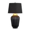 Elstead Bexley 1 Light Tischlampe schwarz und gebürstetes Messing