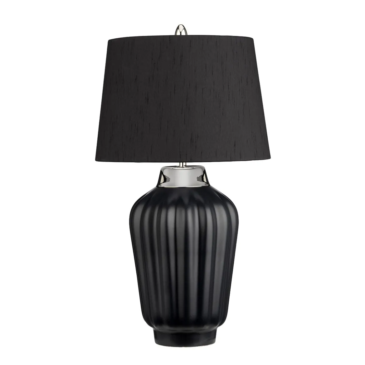 Elstead Bexley 1 Light Tischlampe schwarz nickel poliert 56cm