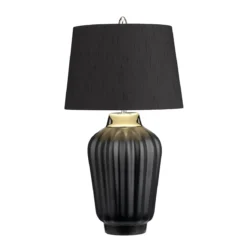 Elstead Bexley 1 Light Tischlampe schwarz nickel poliert 56cm
