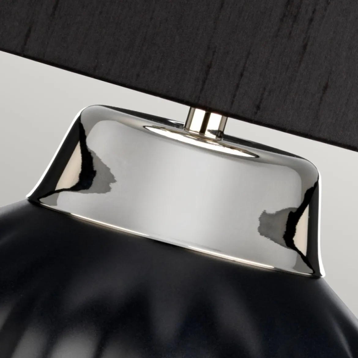 Elstead Bexley 1 Light Tischlampe schwarz nickel poliert 56cm
