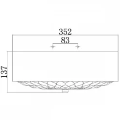 Elstead Botanic 3-flammige Deckenleuchte dunkles gealtertes Messing 35cm